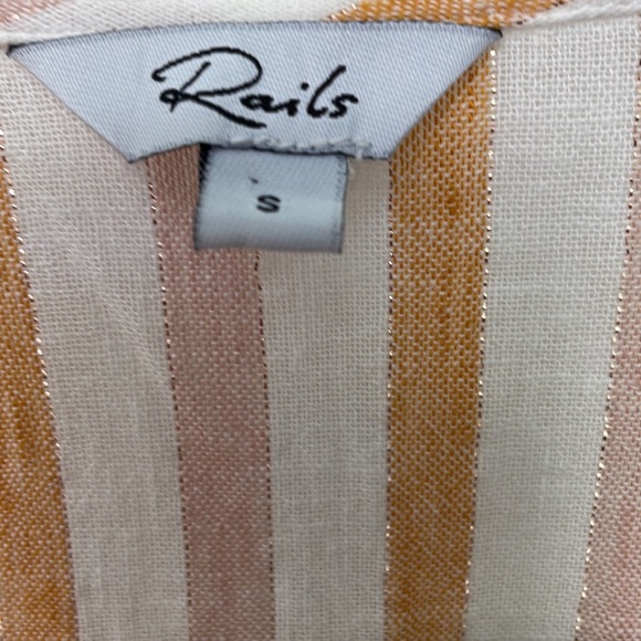 RAILS dress Brigitte Amber Cream & Orange Striped Wrap - Picture 6 of 10